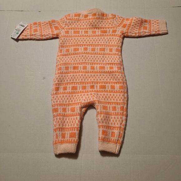 Carter's Peach 6 Month Geometric Pattern One Piece NWT Button Closure - Picture 7 of 7